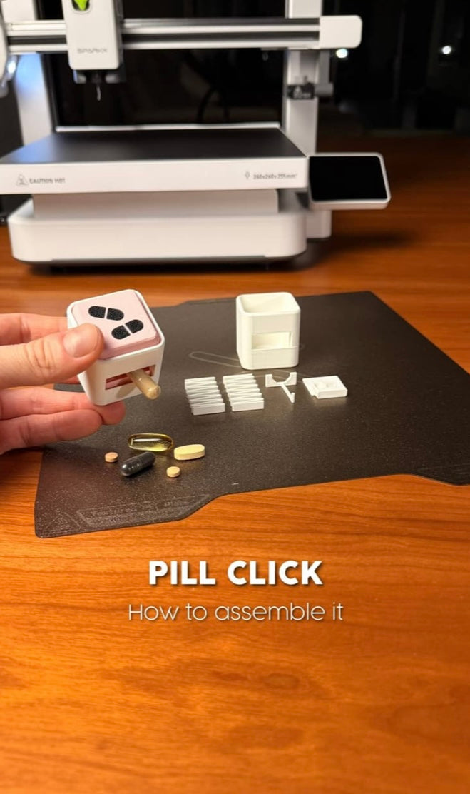 Pill click dispenser