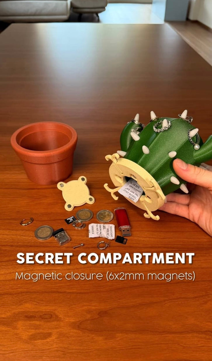 CACTICHARM – Cactus Jewelry Holder & Hidden Storage Organizer