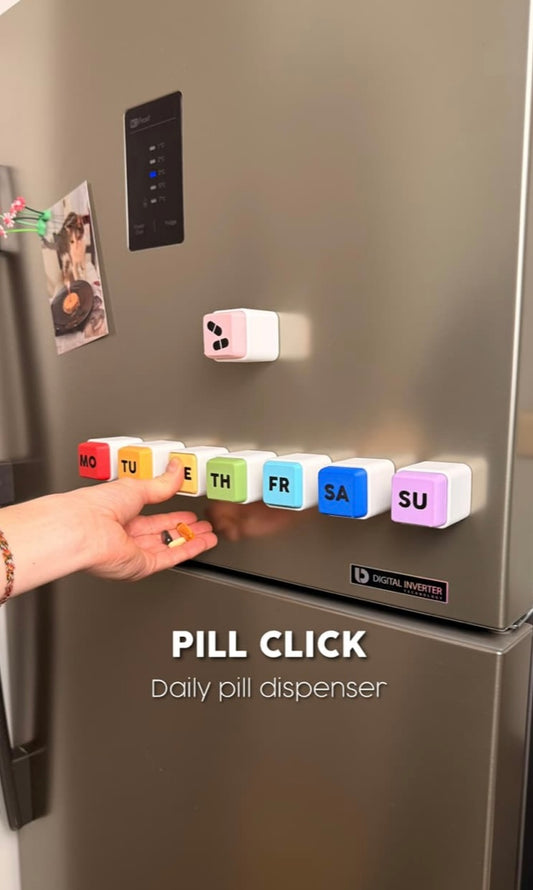 Pill click dispenser
