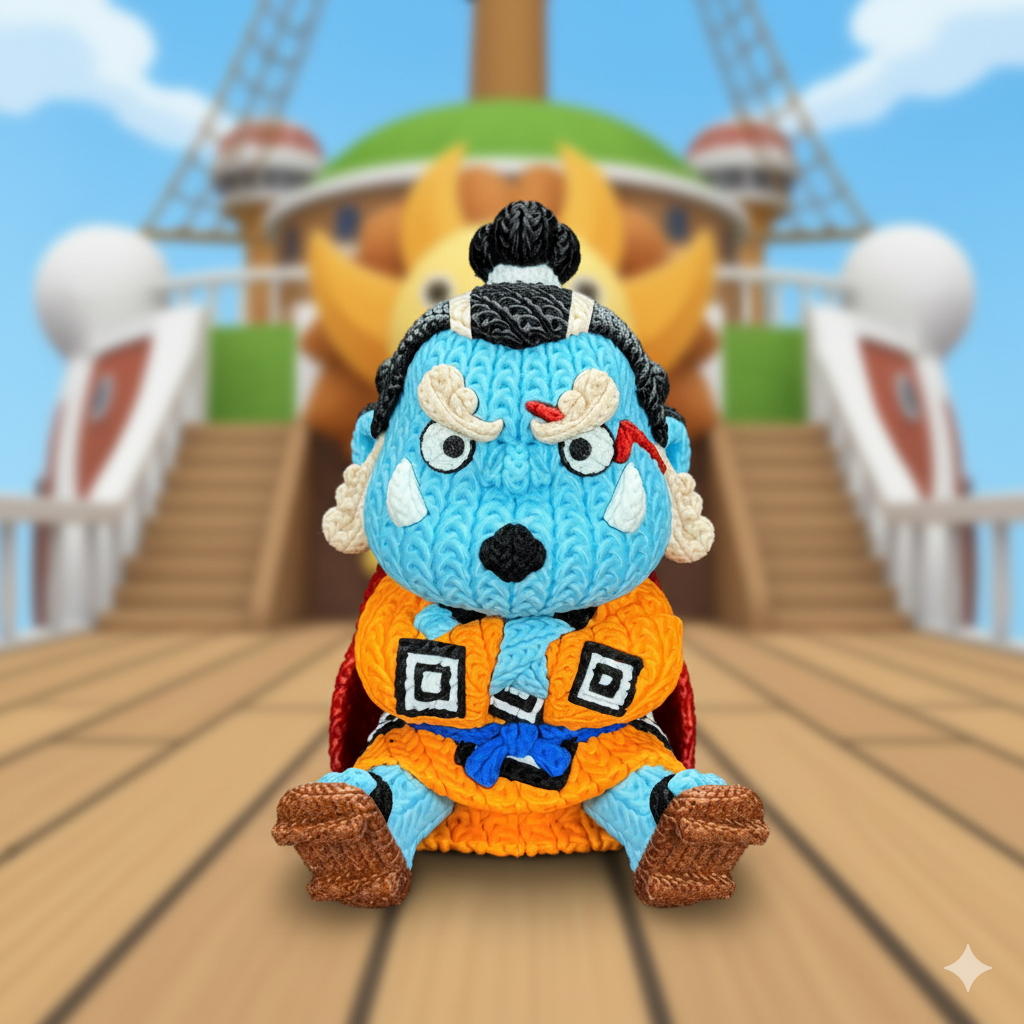 Jinbe de punto a ganchillo
