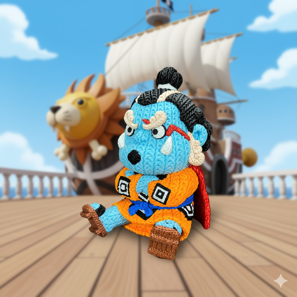 Jinbe de punto a ganchillo